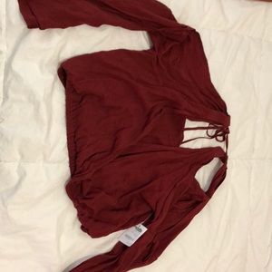 Long sleeve cut out top